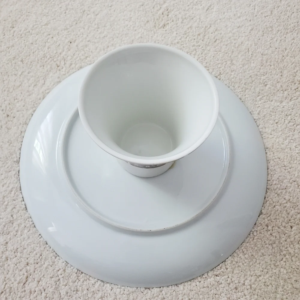 Vintage Bird and Flower Cake Stand